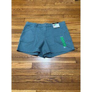 Supplies by UNIONBAY Womens Utility Shorts Plus Size 18 Green Stretch Twill NWT